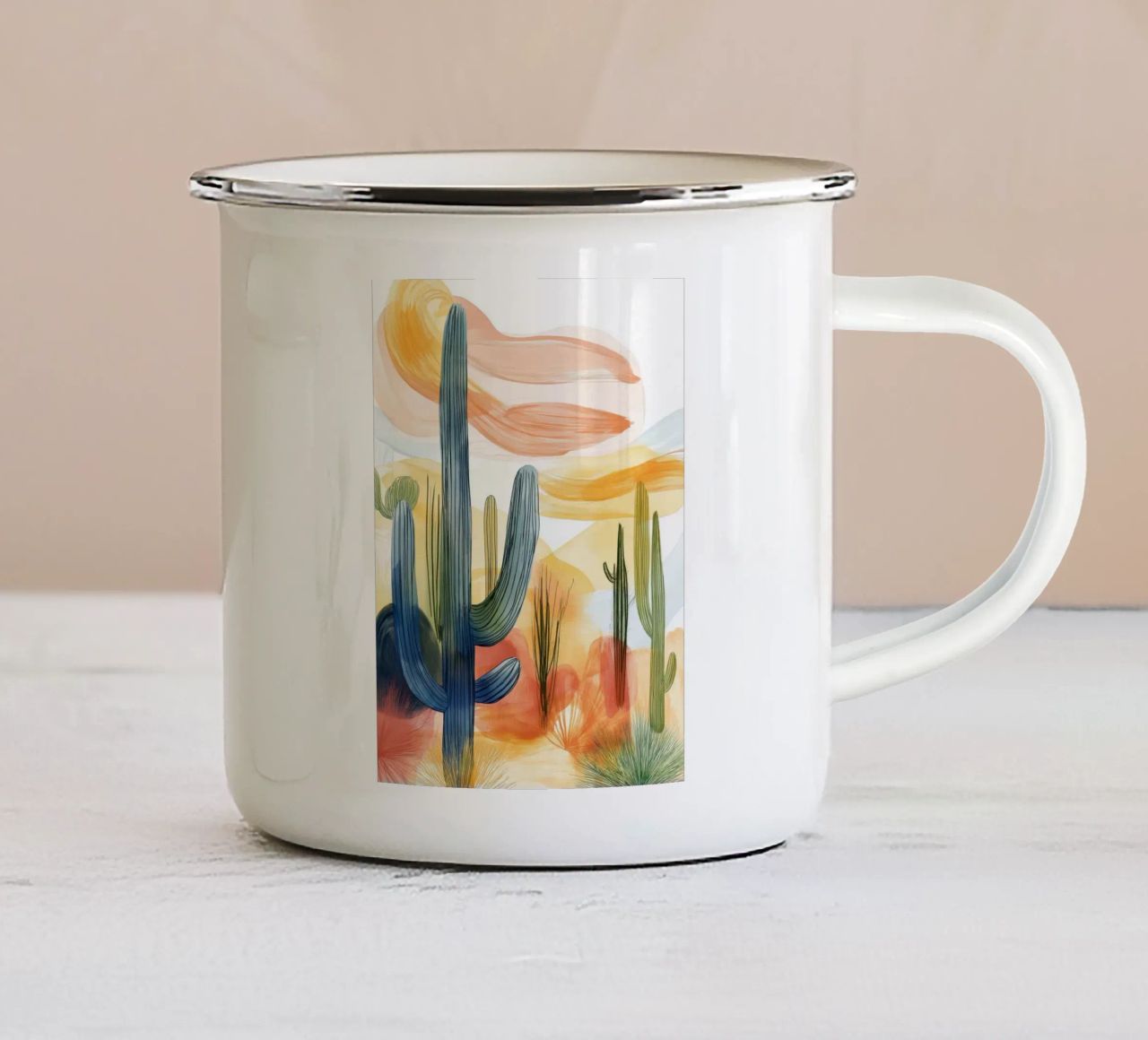 Cactus astratto tazza in smalto da Imagine