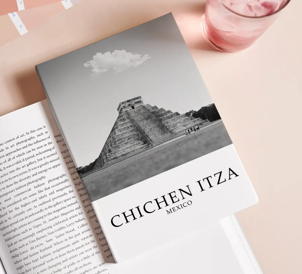 Chechen Itza Messico Architettura Storica Scena in scala di grigi diario da Charnwood Prints