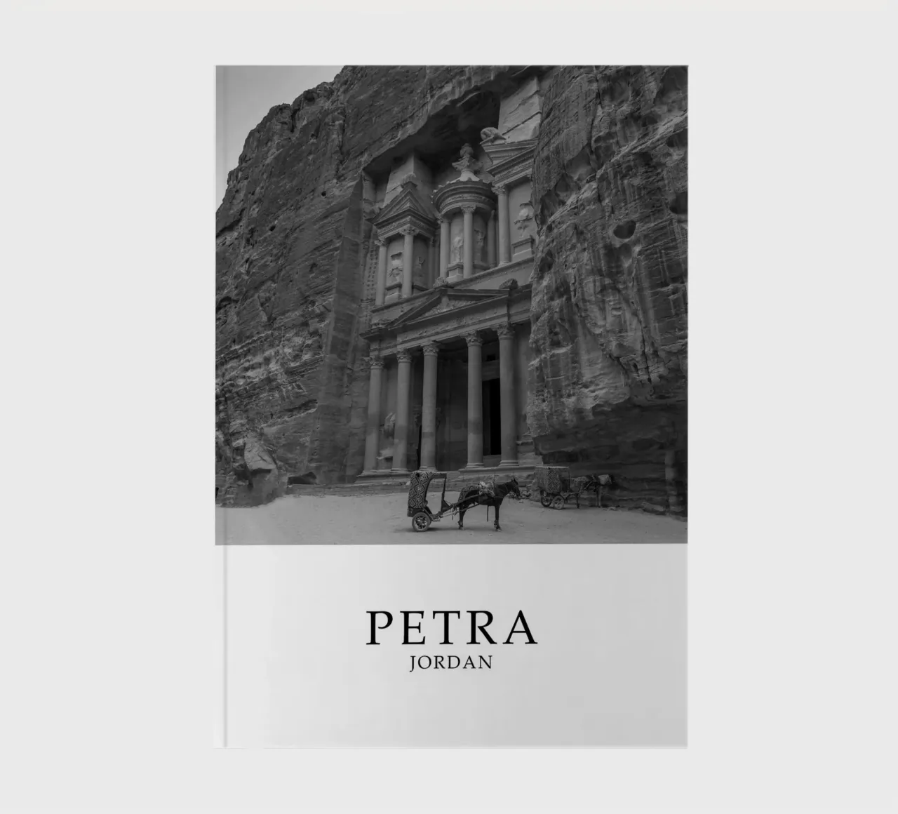 Petra Jordan Historic Architecture Scene Greyscale notebook by Charnwood Prints