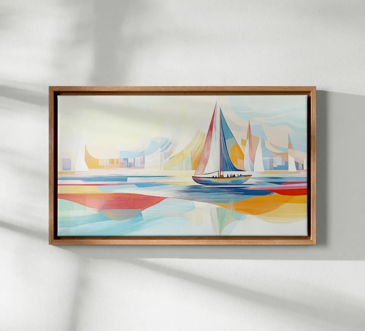 Zeilboot abstract canvas van Imagine