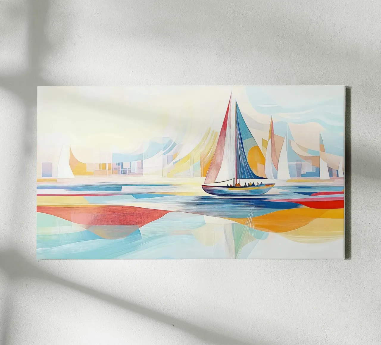 Zeilboot abstract canvas van Imagine