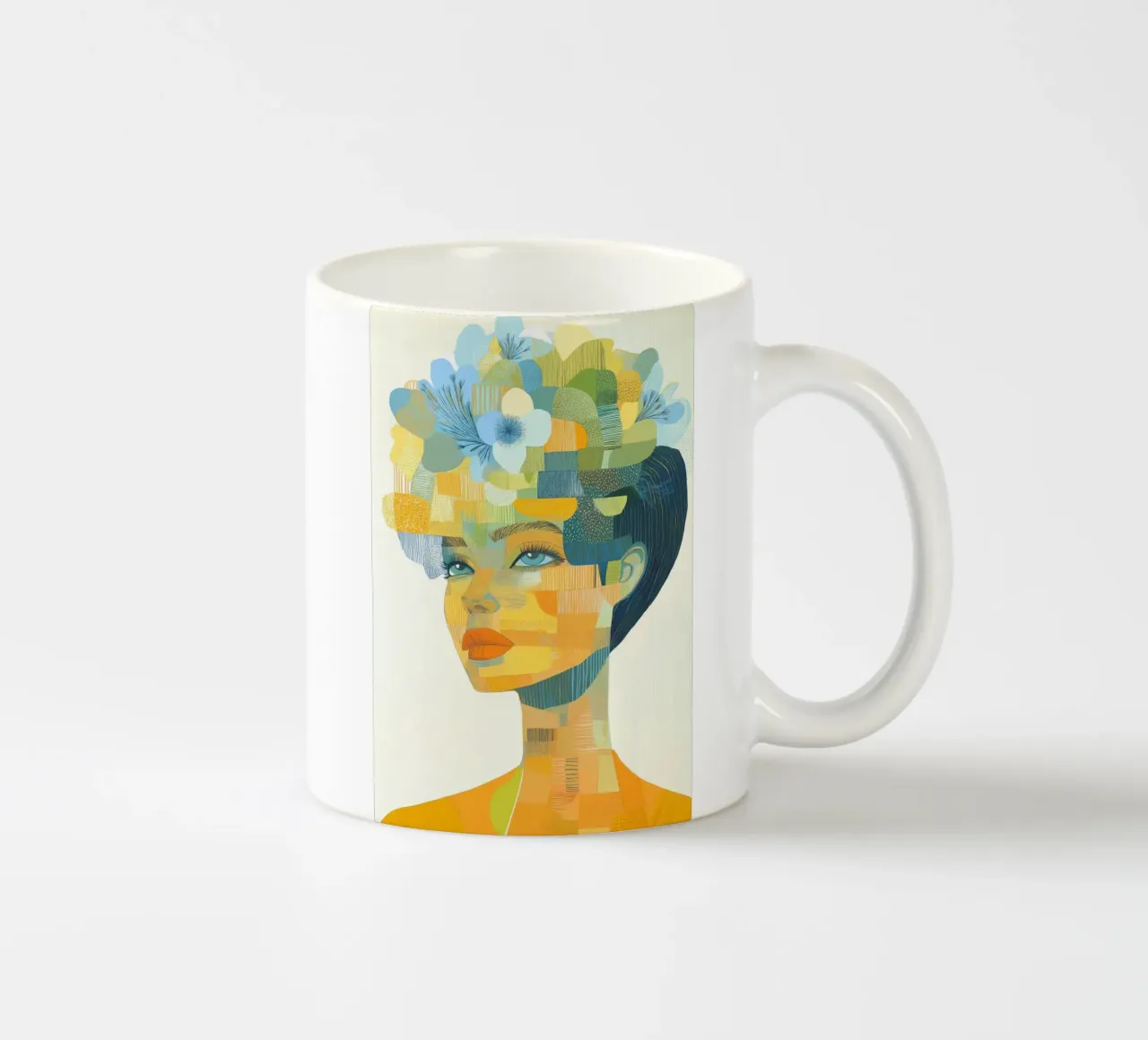 Donna con fiori tazza in ceramica da Imagine