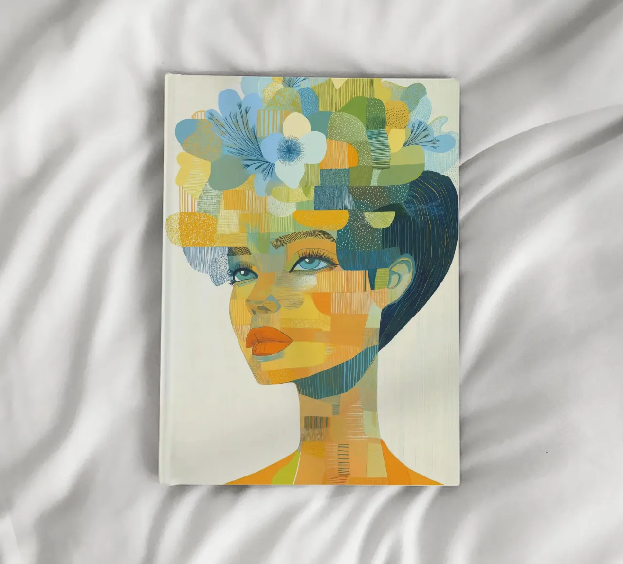 Woman with flowers notebook by Imagine