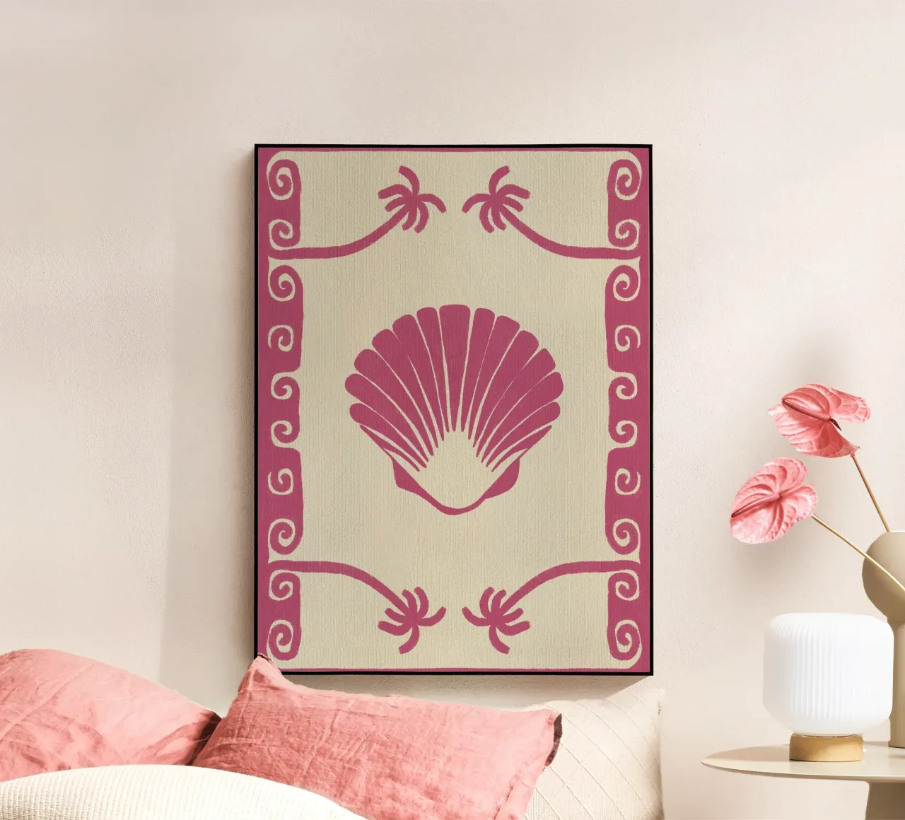 Pink Seashell Stories plexiglass da Shatha Al Dafai