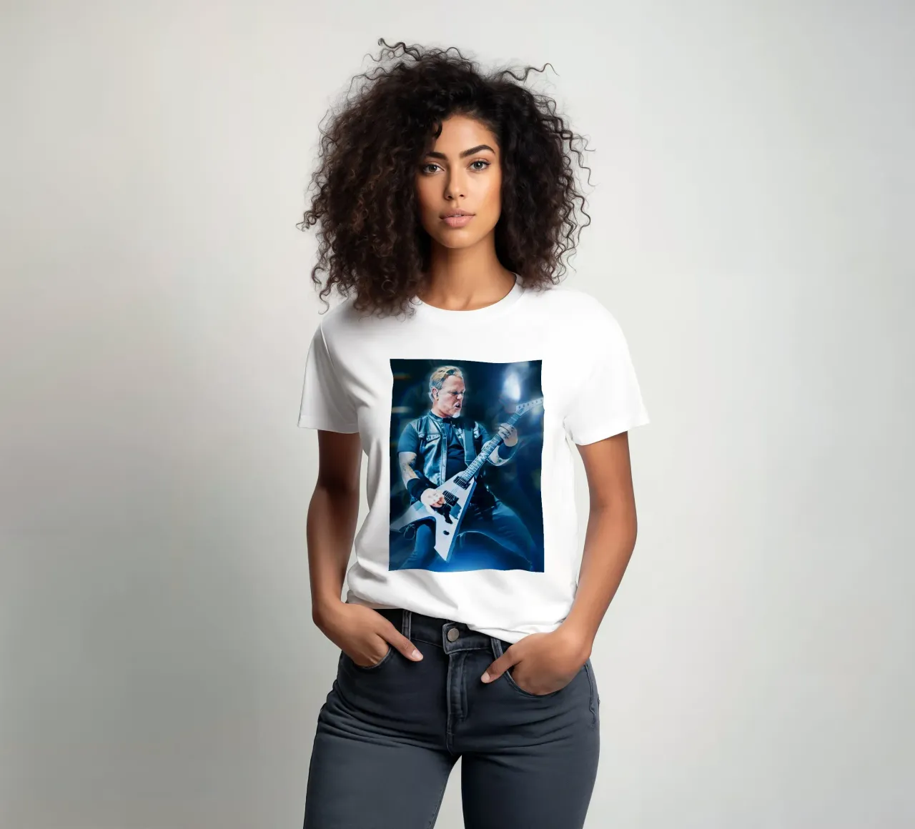 James Hetfield t-shirt da Low poly art