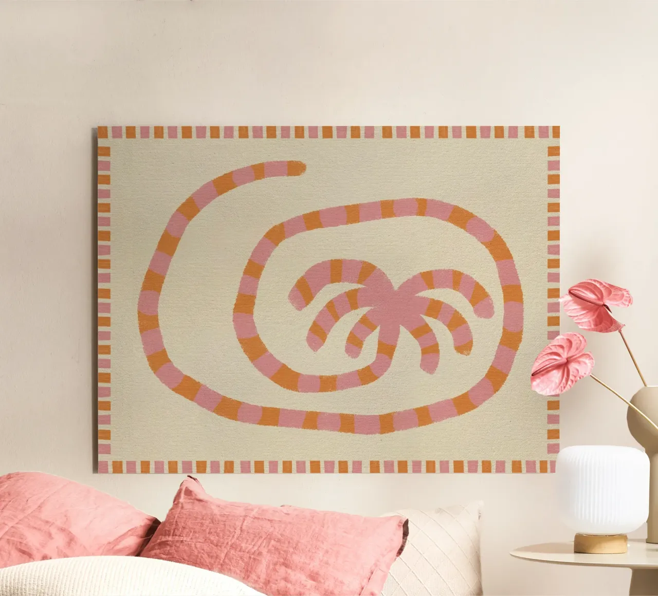 Swirl of Summer Palm alluminio dibond da Shatha Al Dafai