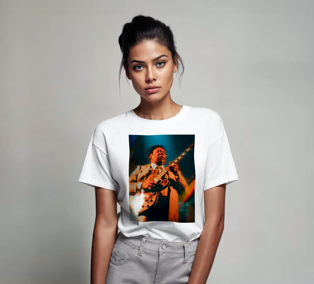 B.B. King t-shirt da Low poly art