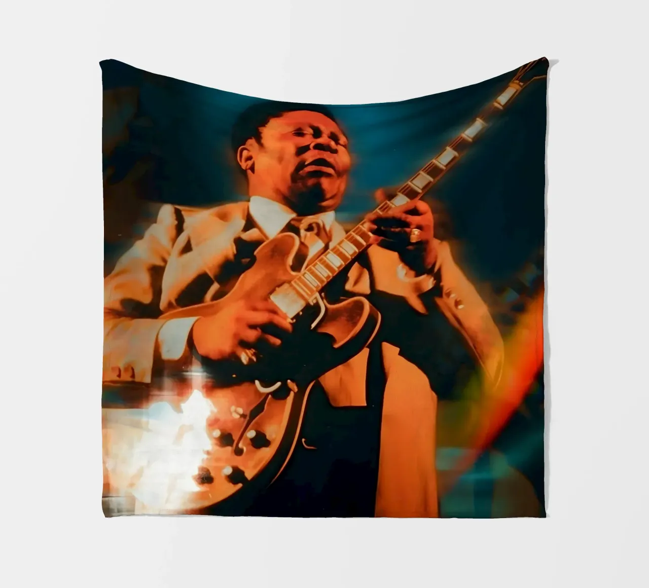 B.B. King coperta in pile da Low poly art