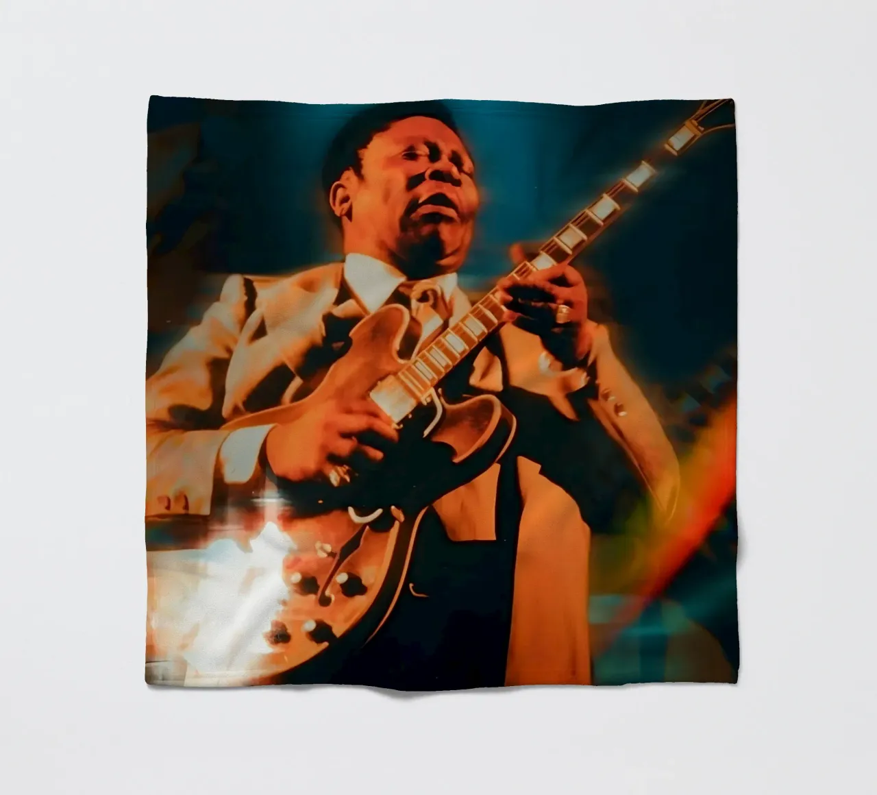 B.B. King coperta in pile da Low poly art