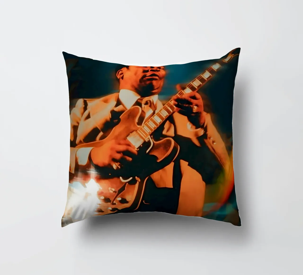 B.B. King cuscino da Low poly art