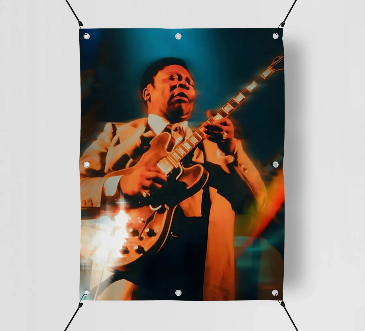 B.B. King telo in pvc da Low poly art