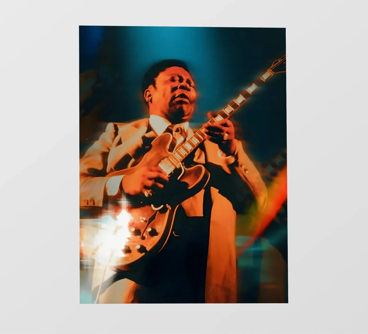 B.B. King telo in pvc da Low poly art