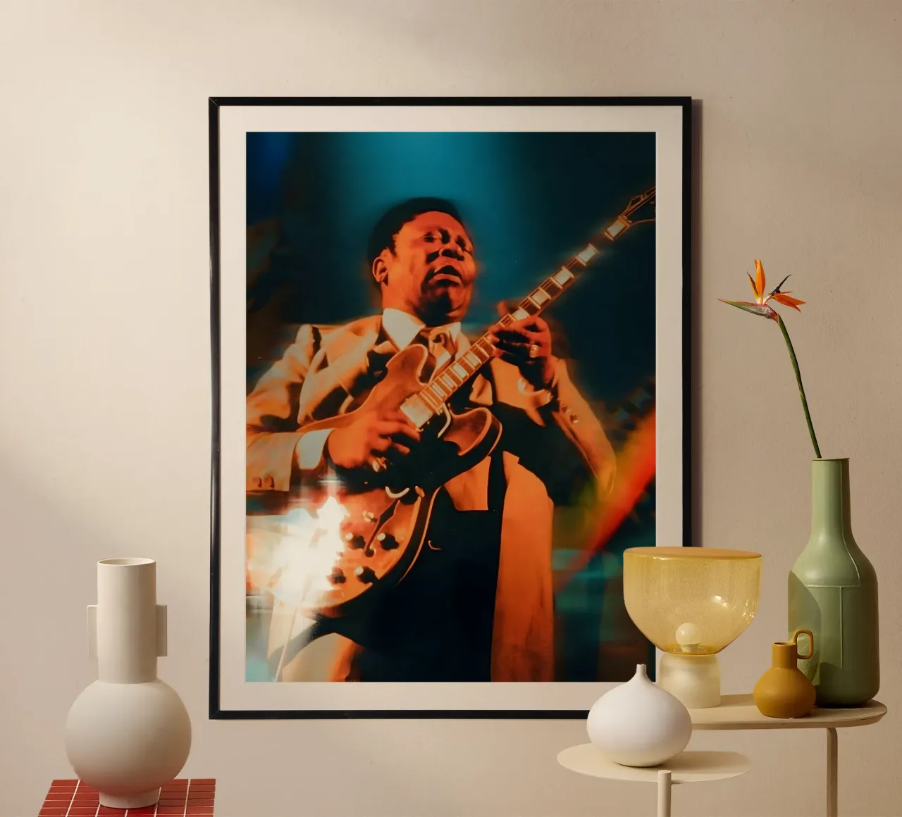 B.B. King carta hahnemühle da Low poly art