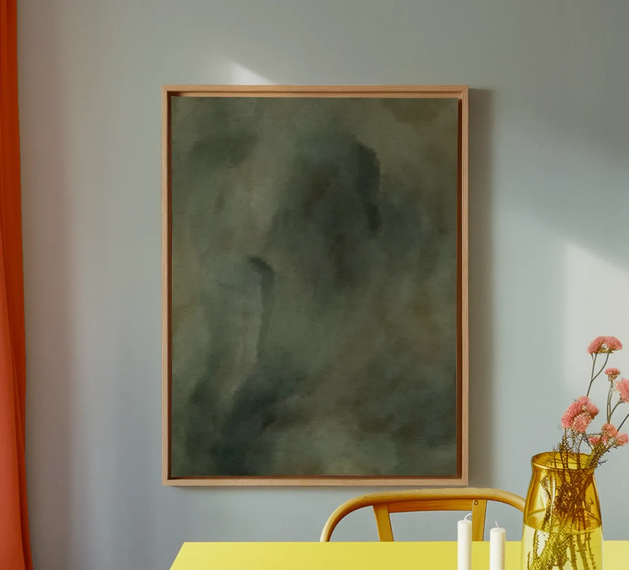 Wet Canvas 2 tela con Cornice a cassetta da Shatha Al Dafai