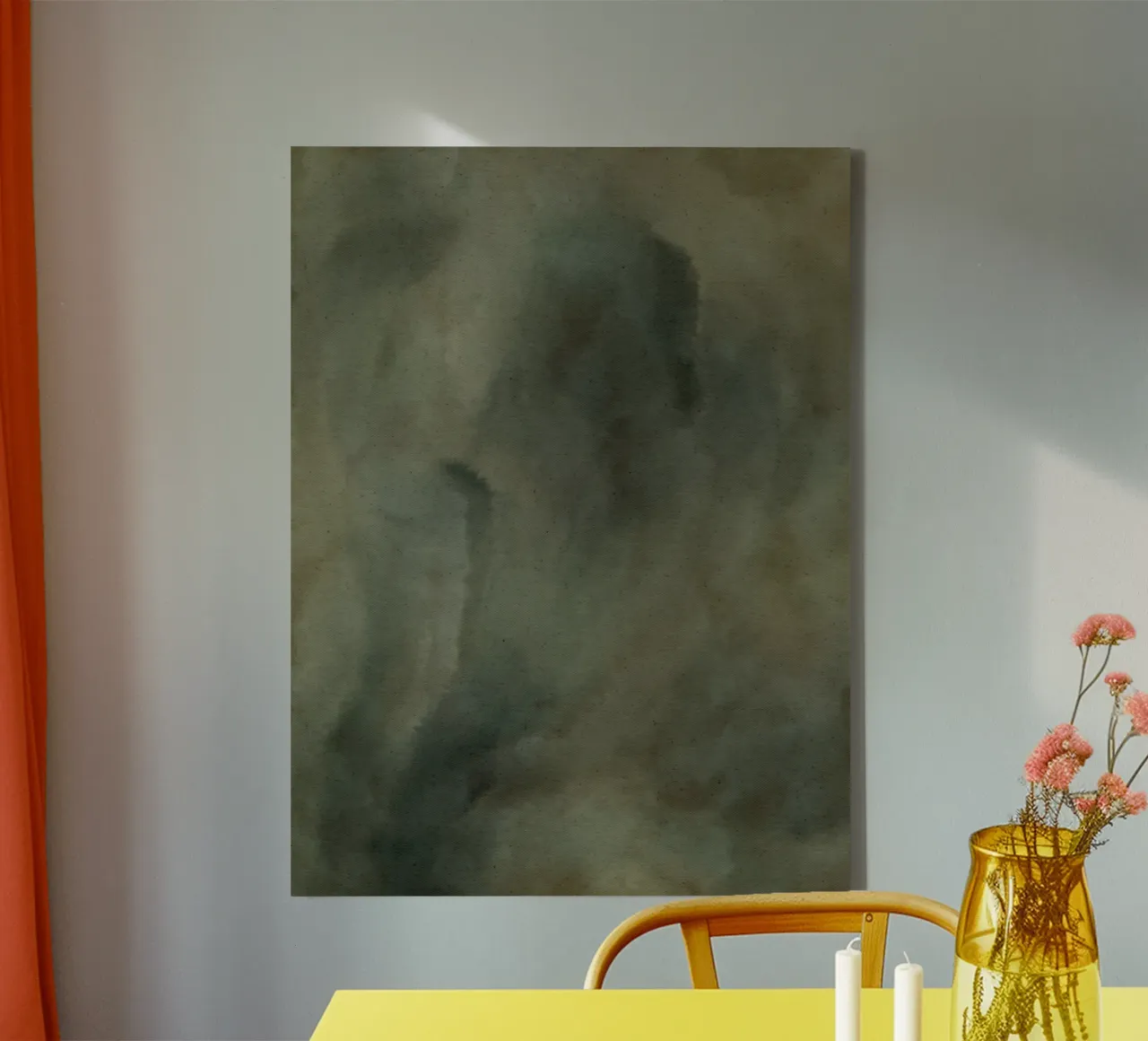 Wet Canvas 2 tela con Cornice a cassetta da Shatha Al Dafai