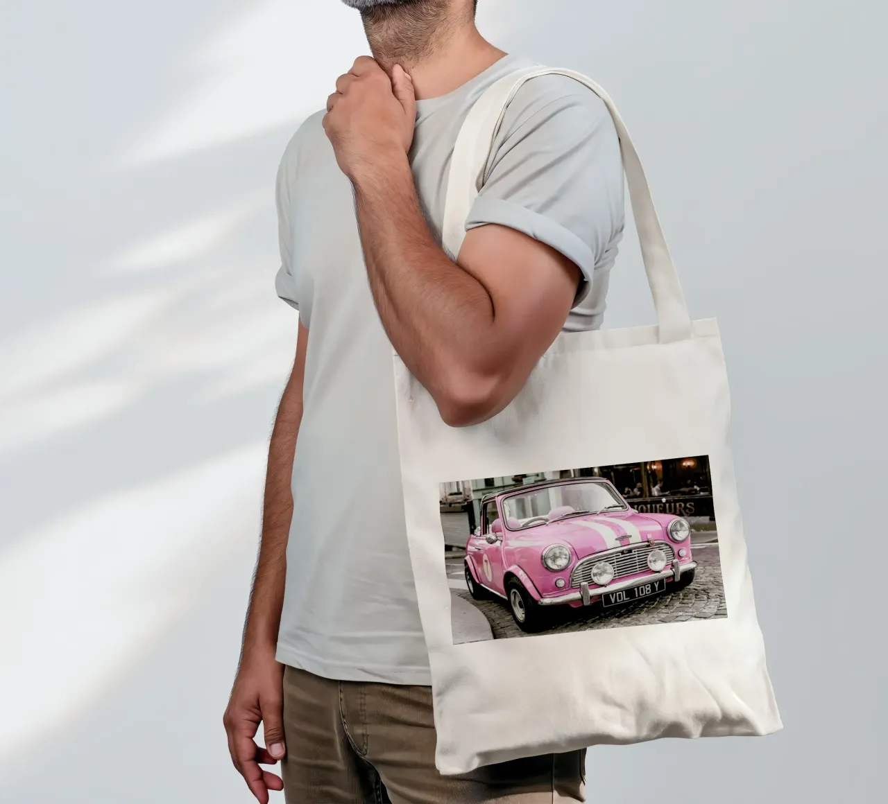 Pink Austin Cooper tote bag de Magdalena Martin Photography