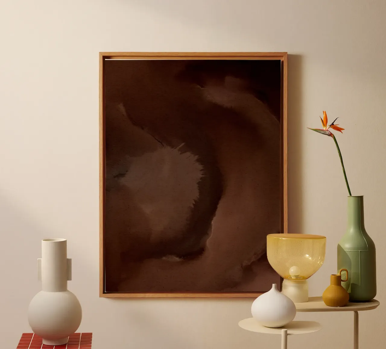 Wet Canvas 6 tela con Cornice a cassetta da Shatha Al Dafai