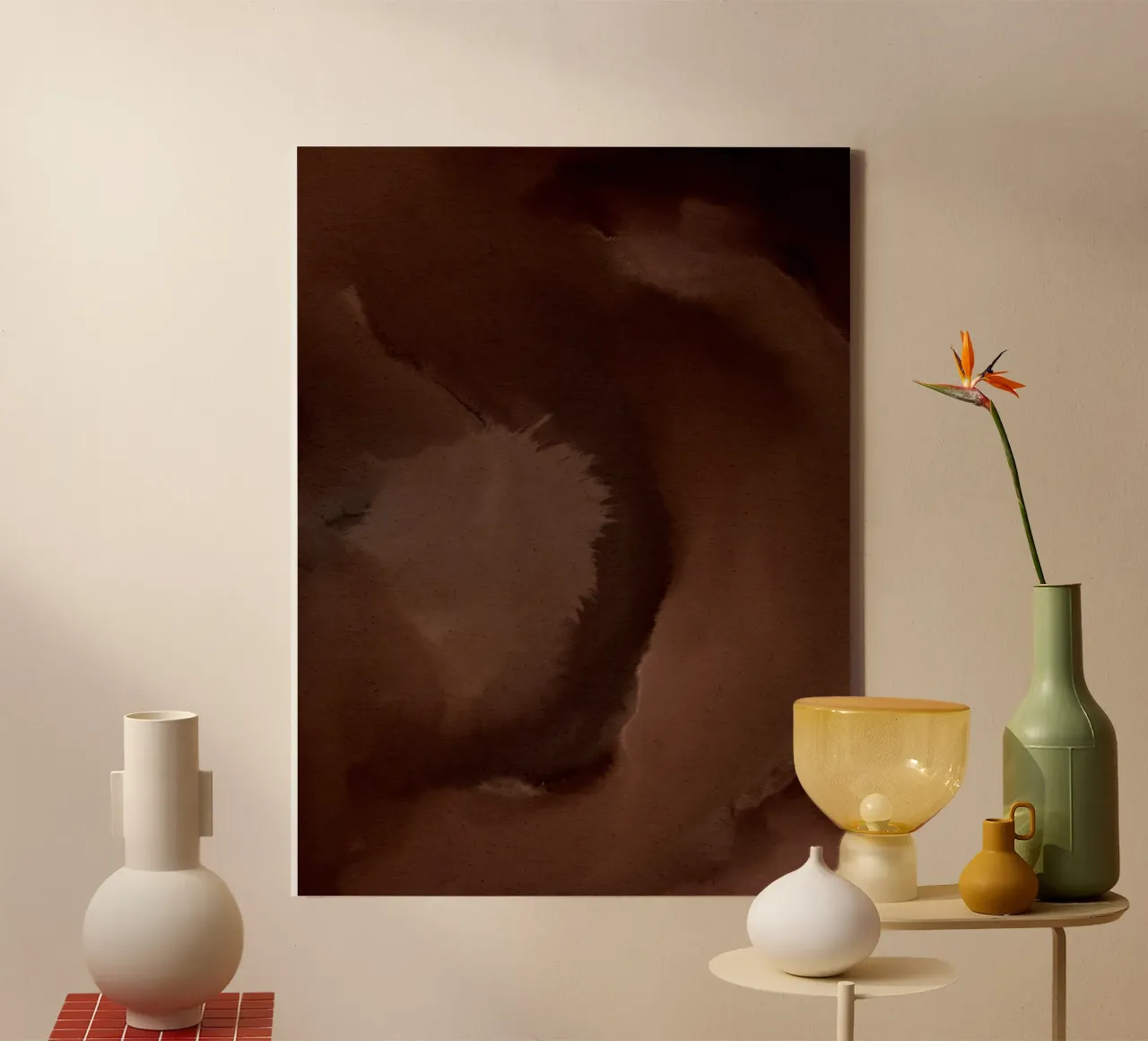 Wet Canvas 6 tela con Cornice a cassetta da Shatha Al Dafai