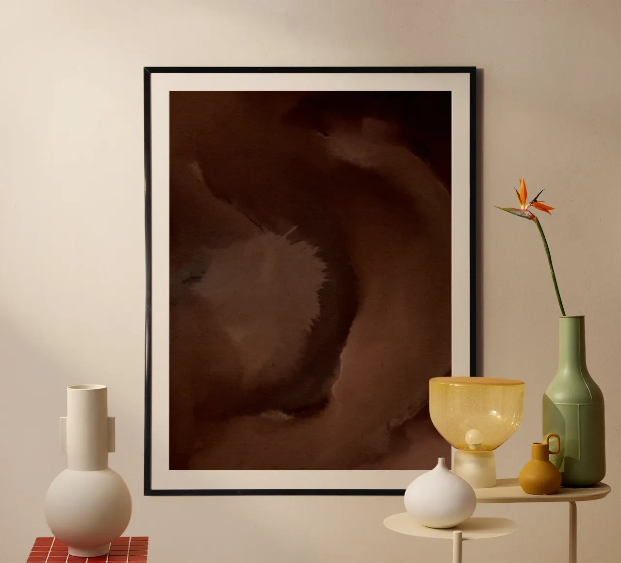 Wet Canvas 6 poster by Shatha Al Dafai