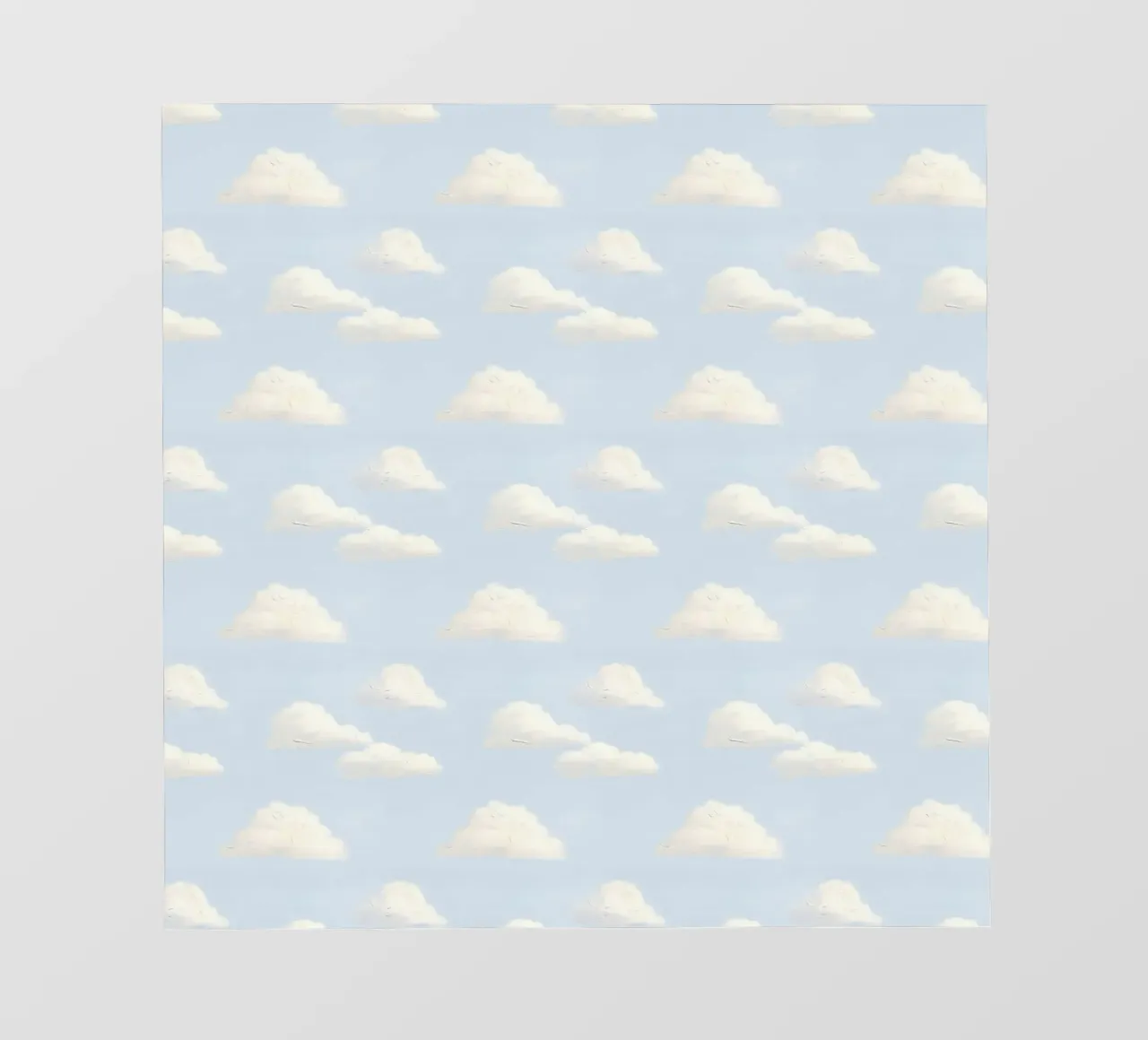 Valzer di nuvole bianche in un cielo blu pastello Calma e spiritualità telo in pvc da Gentle Echoes Art
