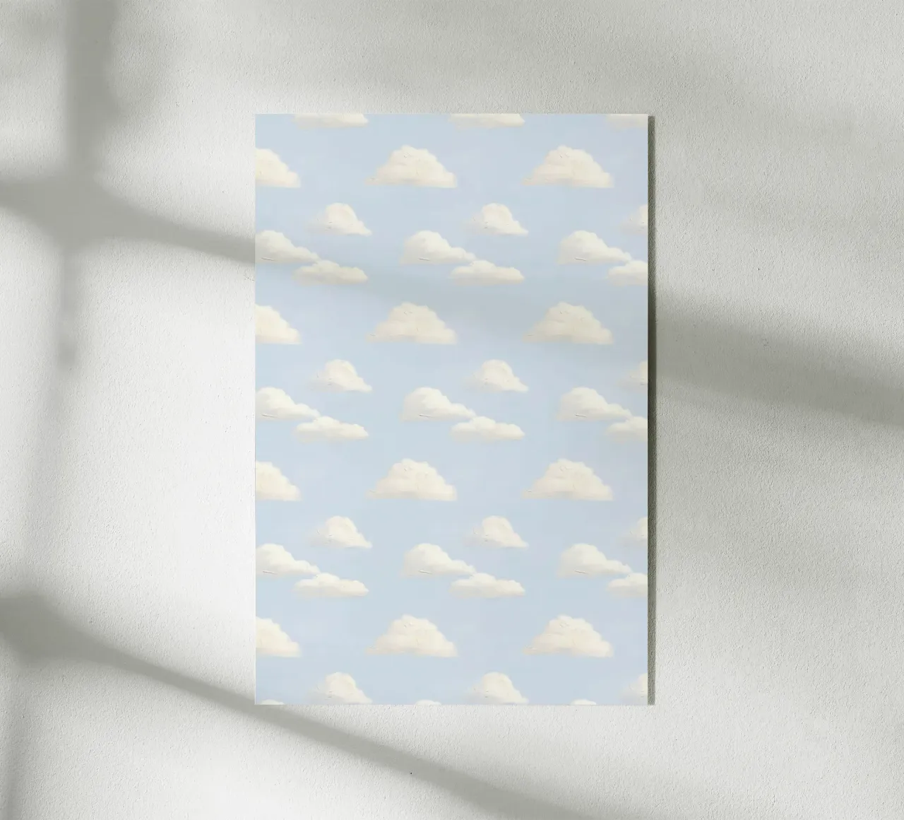 Valzer di nuvole bianche in un cielo blu pastello Calma e spiritualità plexiglass da Gentle Echoes Art