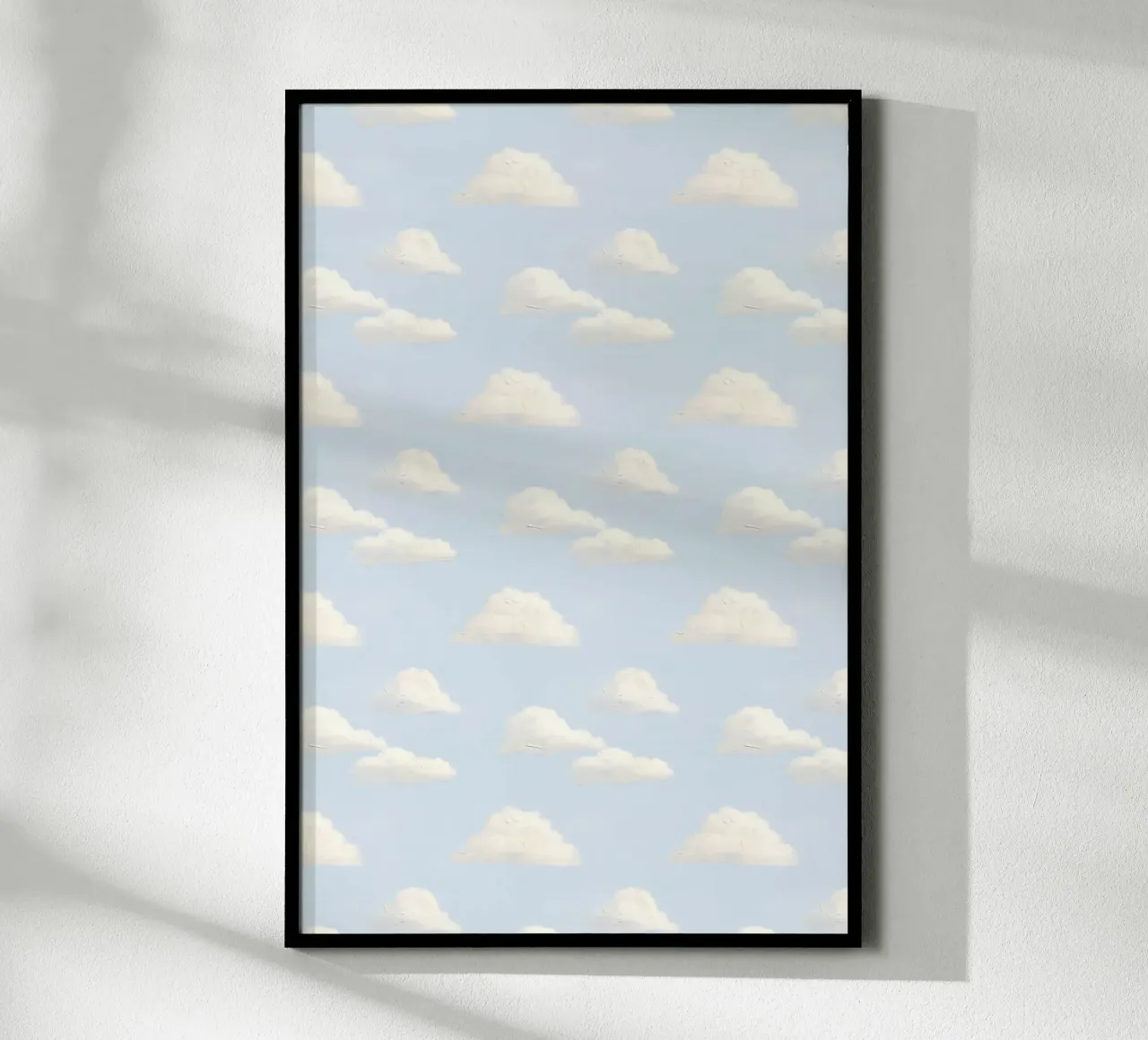 Valzer di nuvole bianche in un cielo blu pastello Calma e spiritualità carta hahnemühle da Gentle Echoes Art