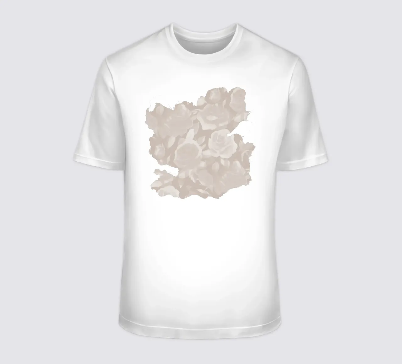 Rose in fiore Taupe t-shirt da SilverPegasus