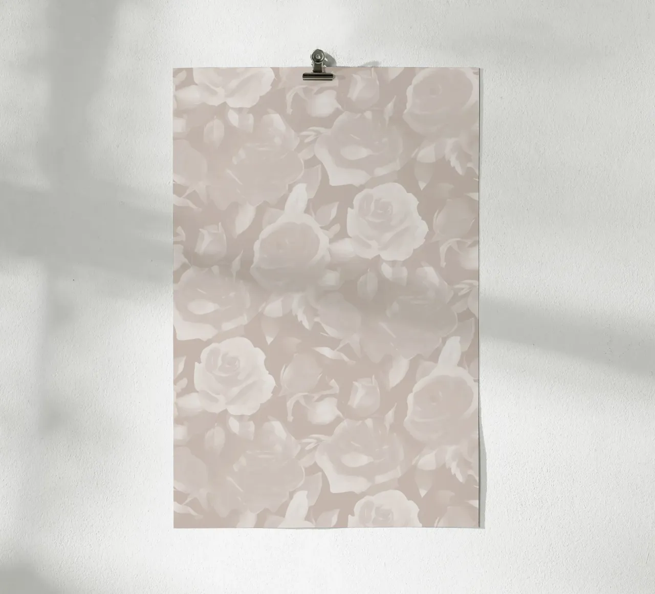 Rose in fiore Taupe carta hahnemühle da SilverPegasus