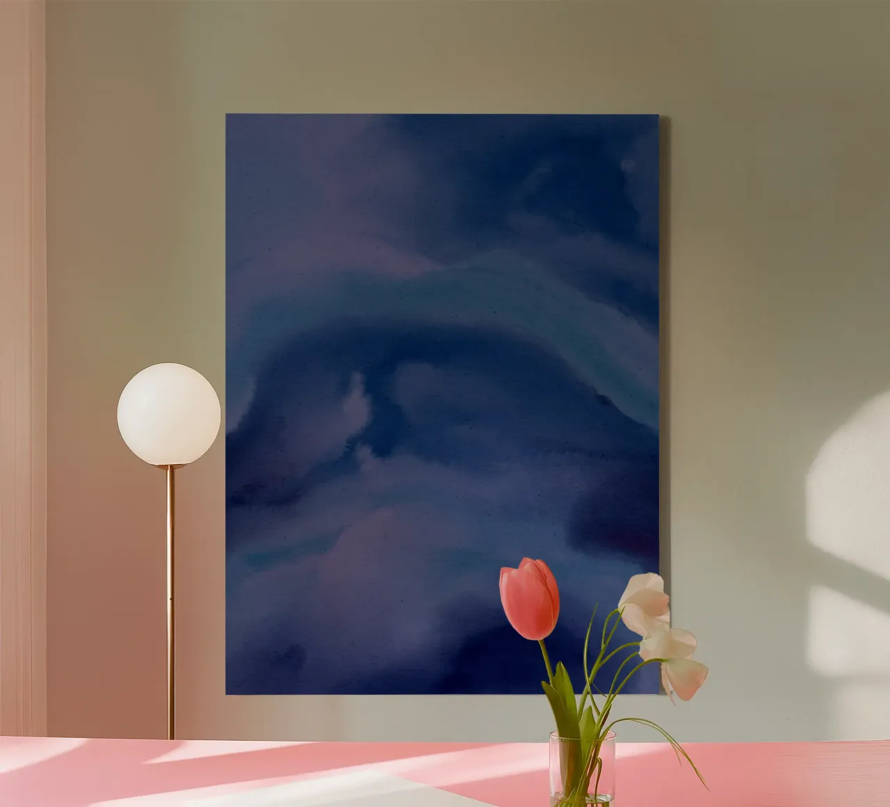 Wet Canvas 12 tela con Cornice a cassetta da Shatha Al Dafai