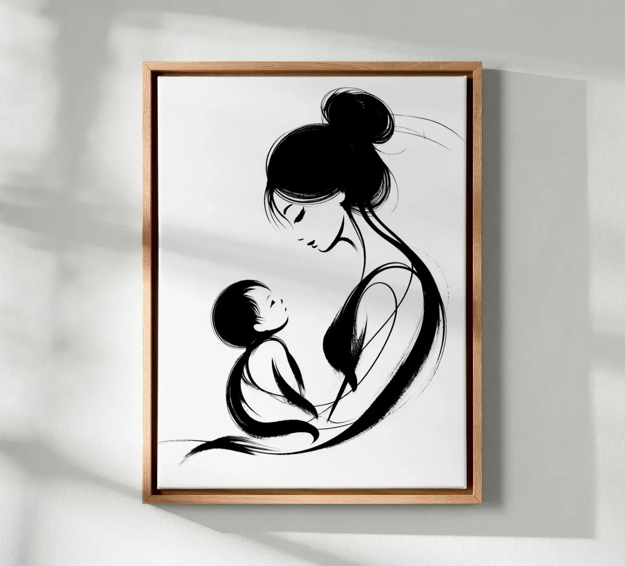 Madre e figlio tela da Digital Naive