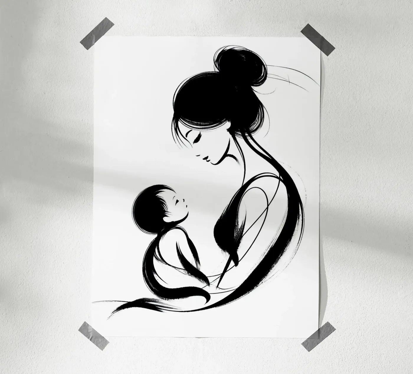 Mother and child poster da Digital Naive