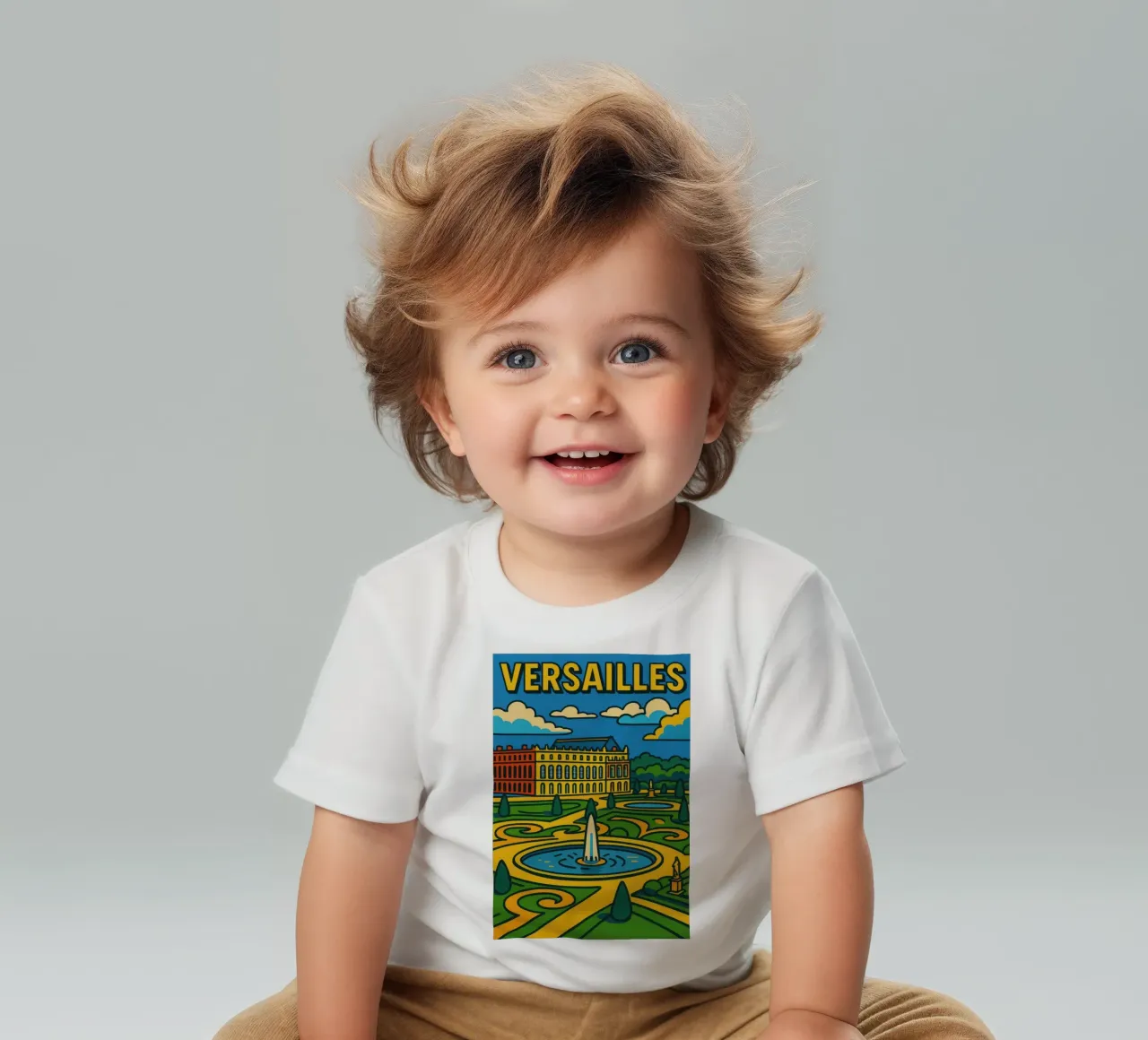 La versione pop di Versailles: una grandezza geometrica maglietta neonato da JETLAG | affiches voyage