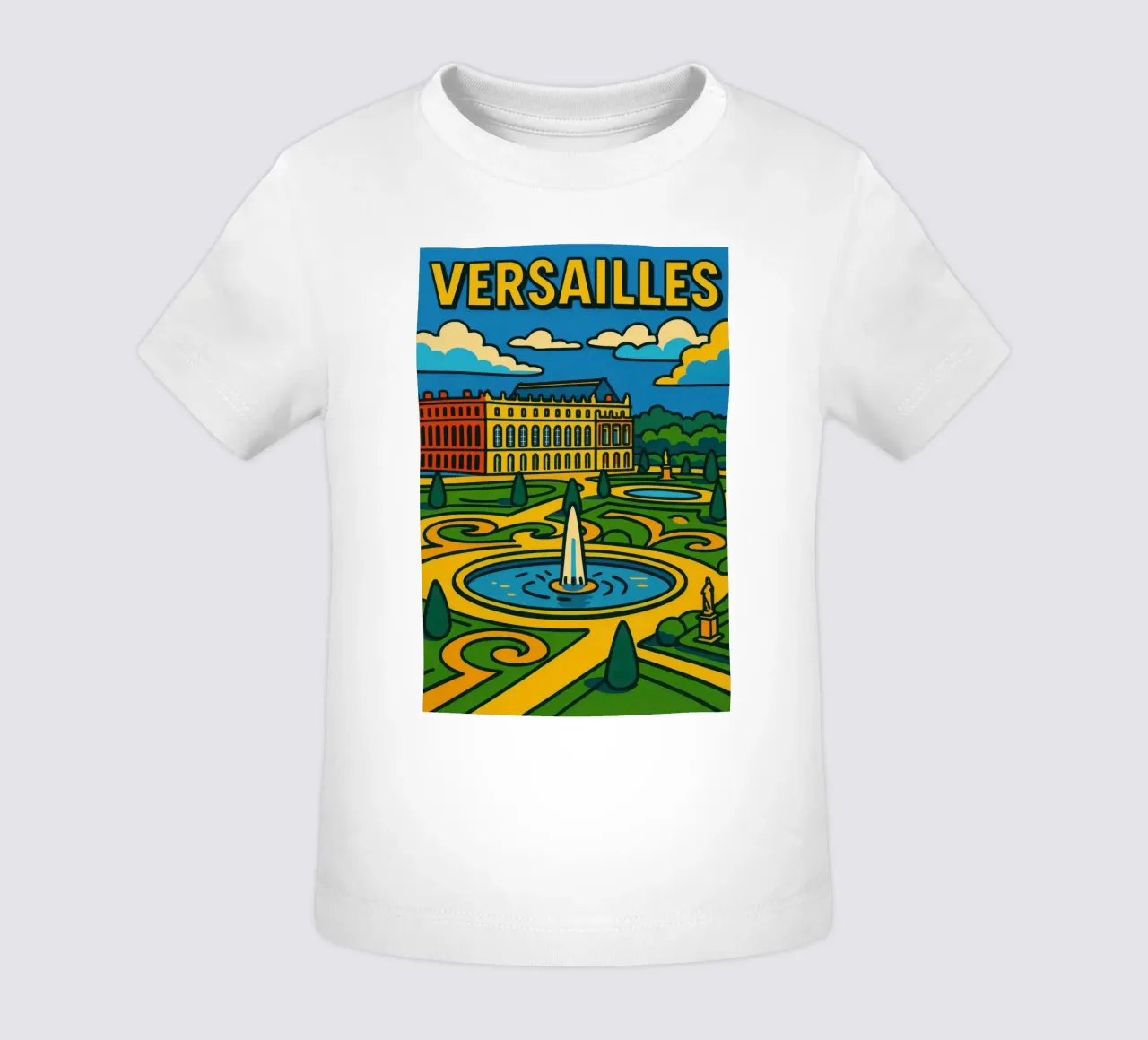 La versione pop di Versailles: una grandezza geometrica maglietta neonato da JETLAG | affiches voyage