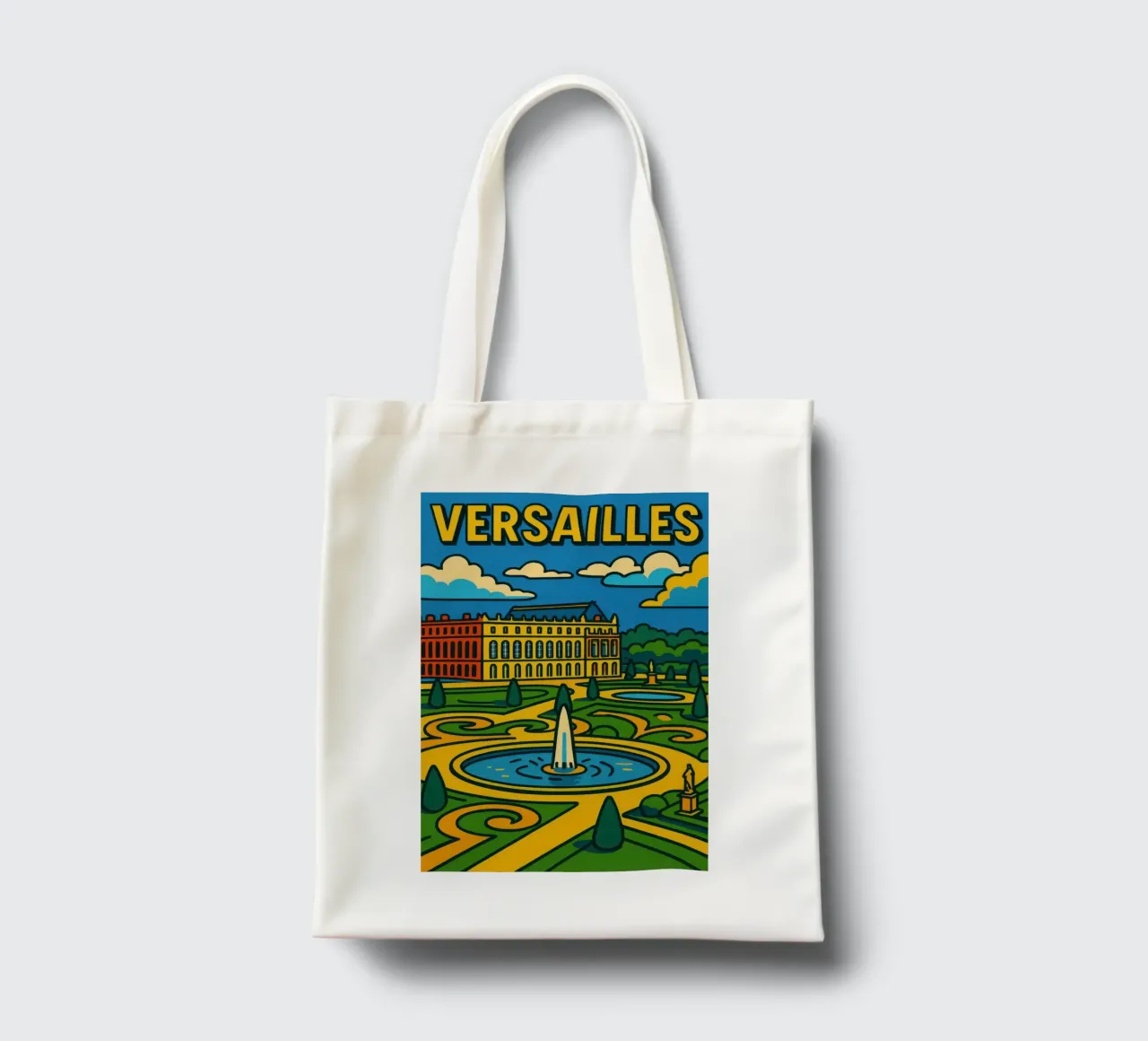 Pop version of Versailles - geometric grandeur tote bag by JETLAG | affiches voyage