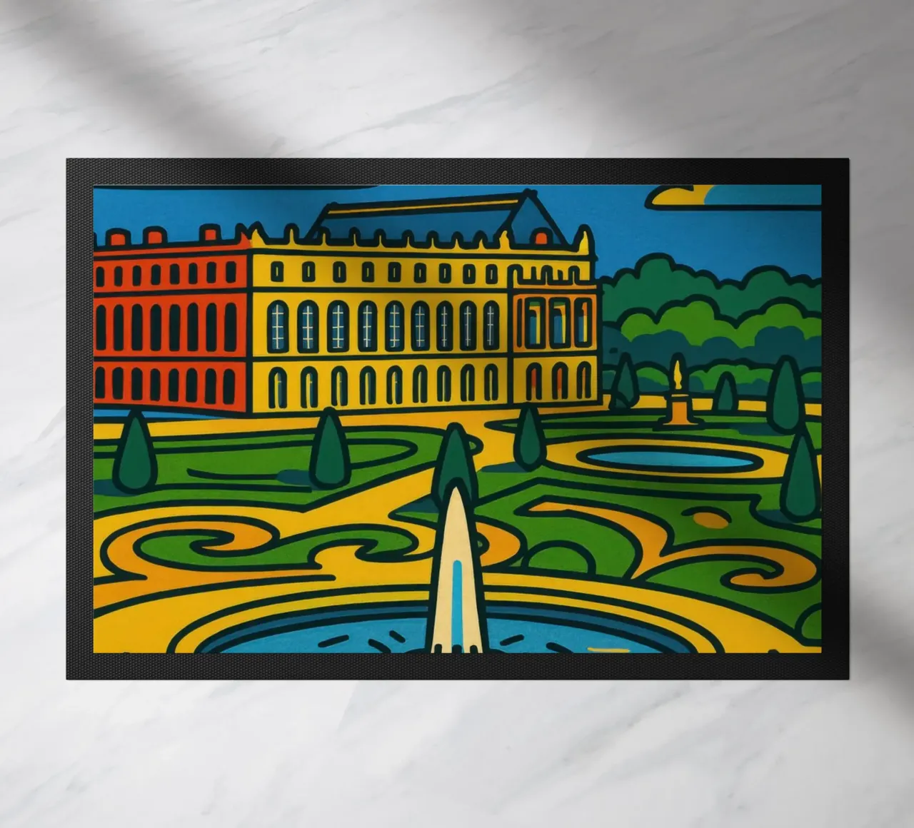 La versione pop di Versailles: una grandezza geometrica zerbino da JETLAG | affiches voyage