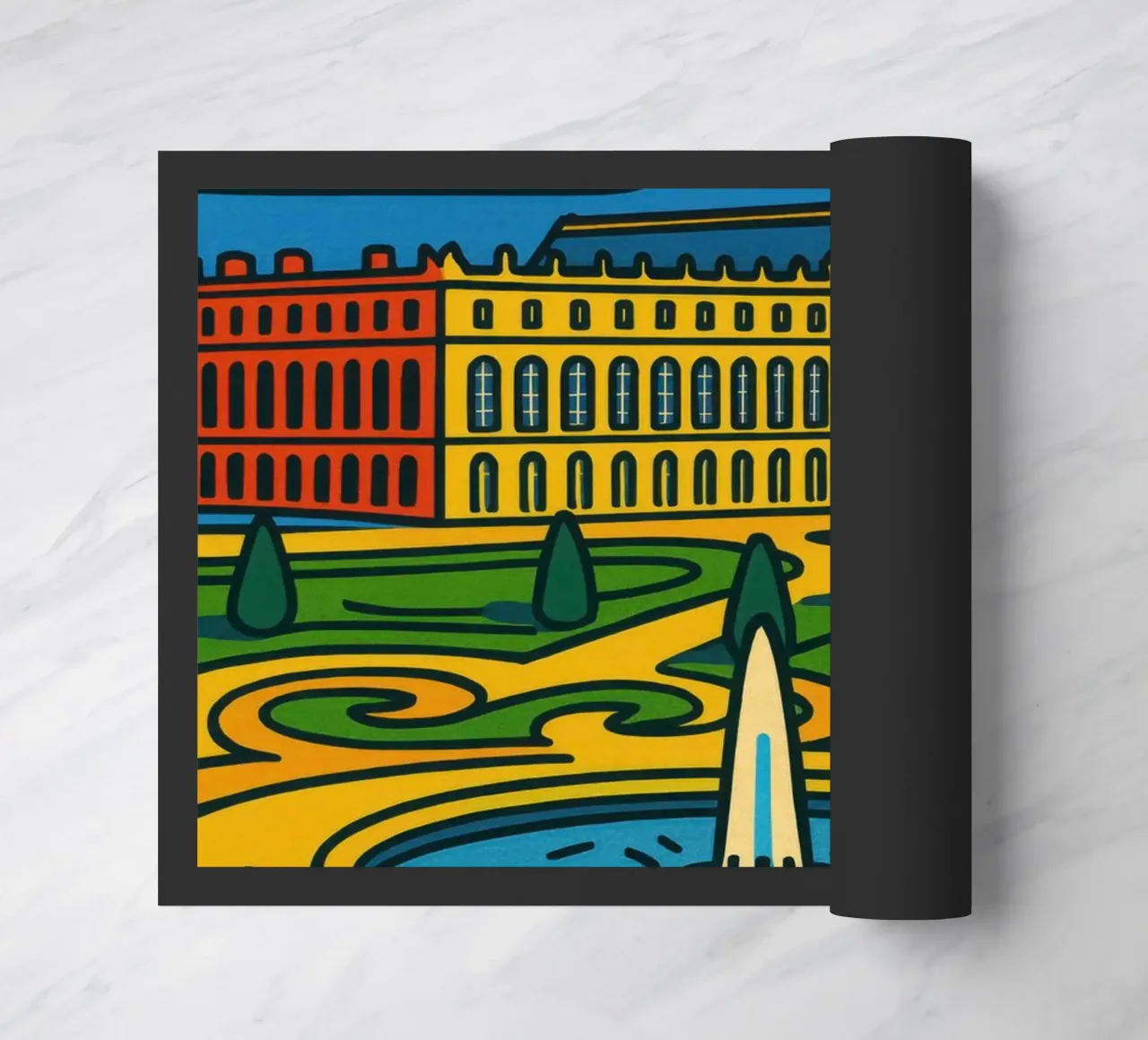 La versione pop di Versailles: una grandezza geometrica zerbino da JETLAG | affiches voyage