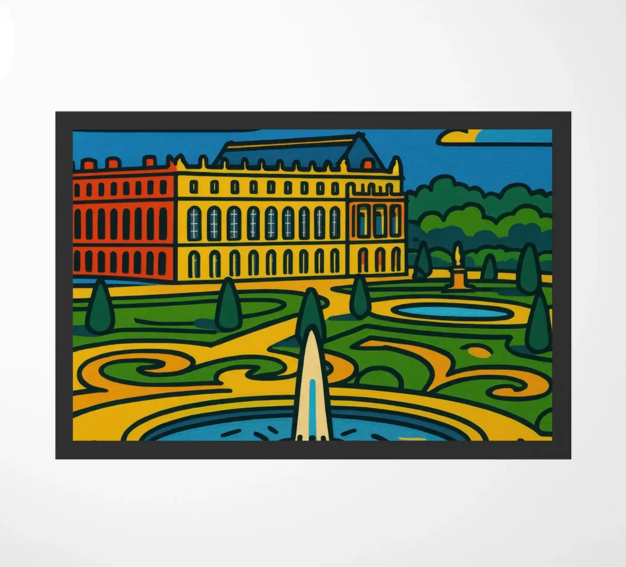 La versione pop di Versailles: una grandezza geometrica zerbino da JETLAG | affiches voyage