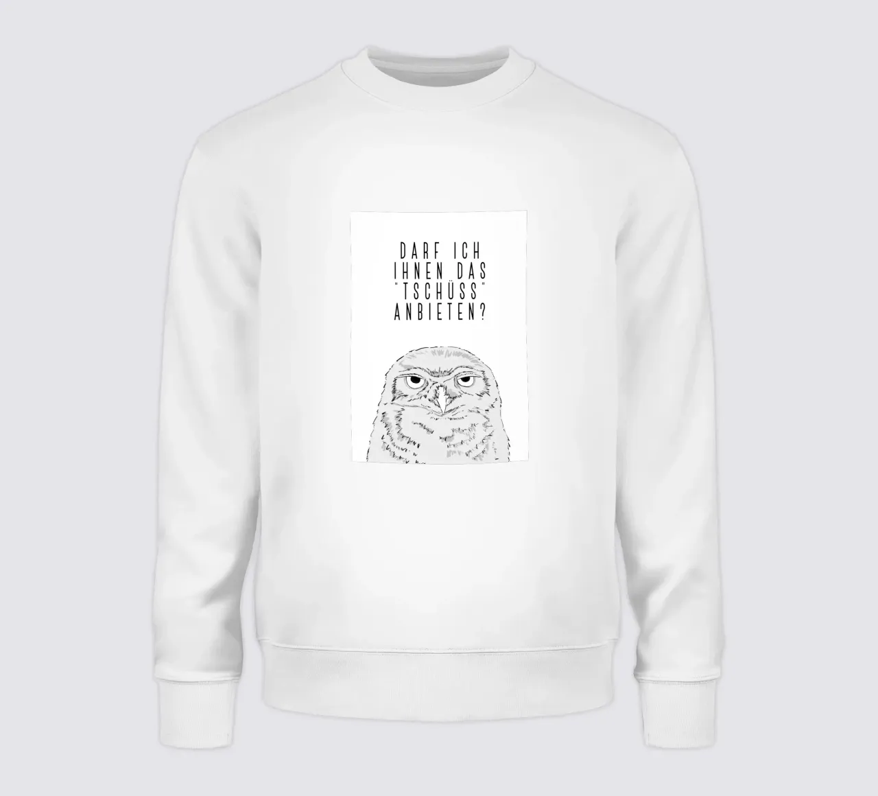 Tschüss - Grumpy owl sweatshirt van BAINAI