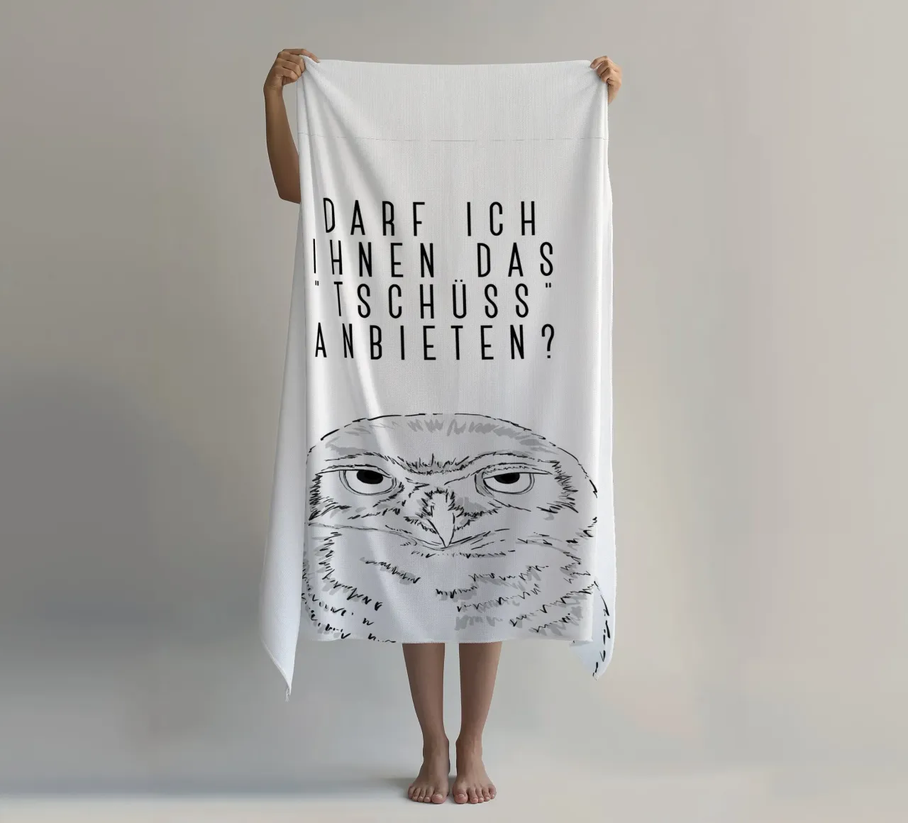 Tschüss - Grumpy owl telo mare da BAINAI