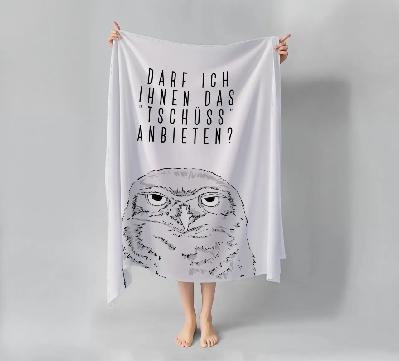 Tschüss - Grumpy owl telo mare da BAINAI