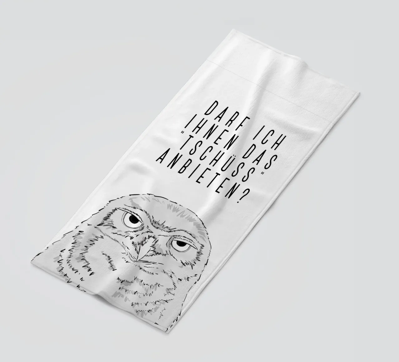 Tschüss - Grumpy owl telo mare da BAINAI