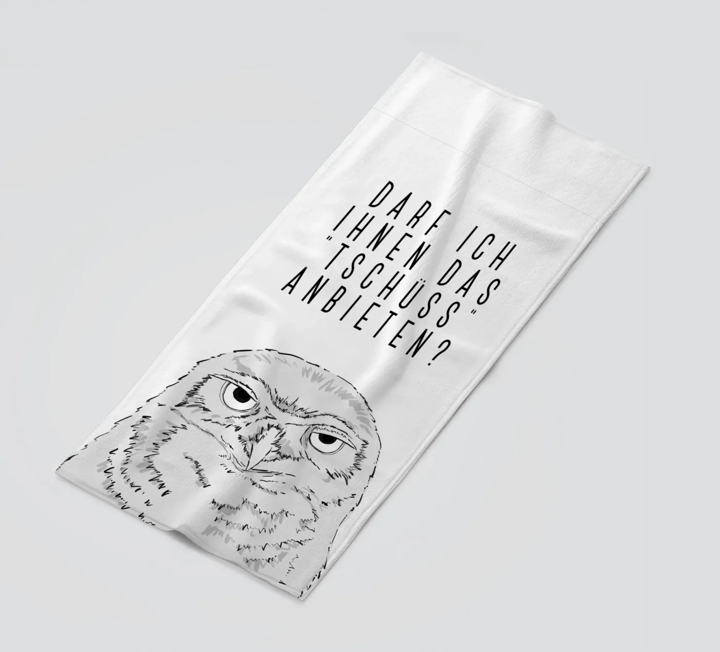 Tschüss - Grumpy owl telo mare da BAINAI