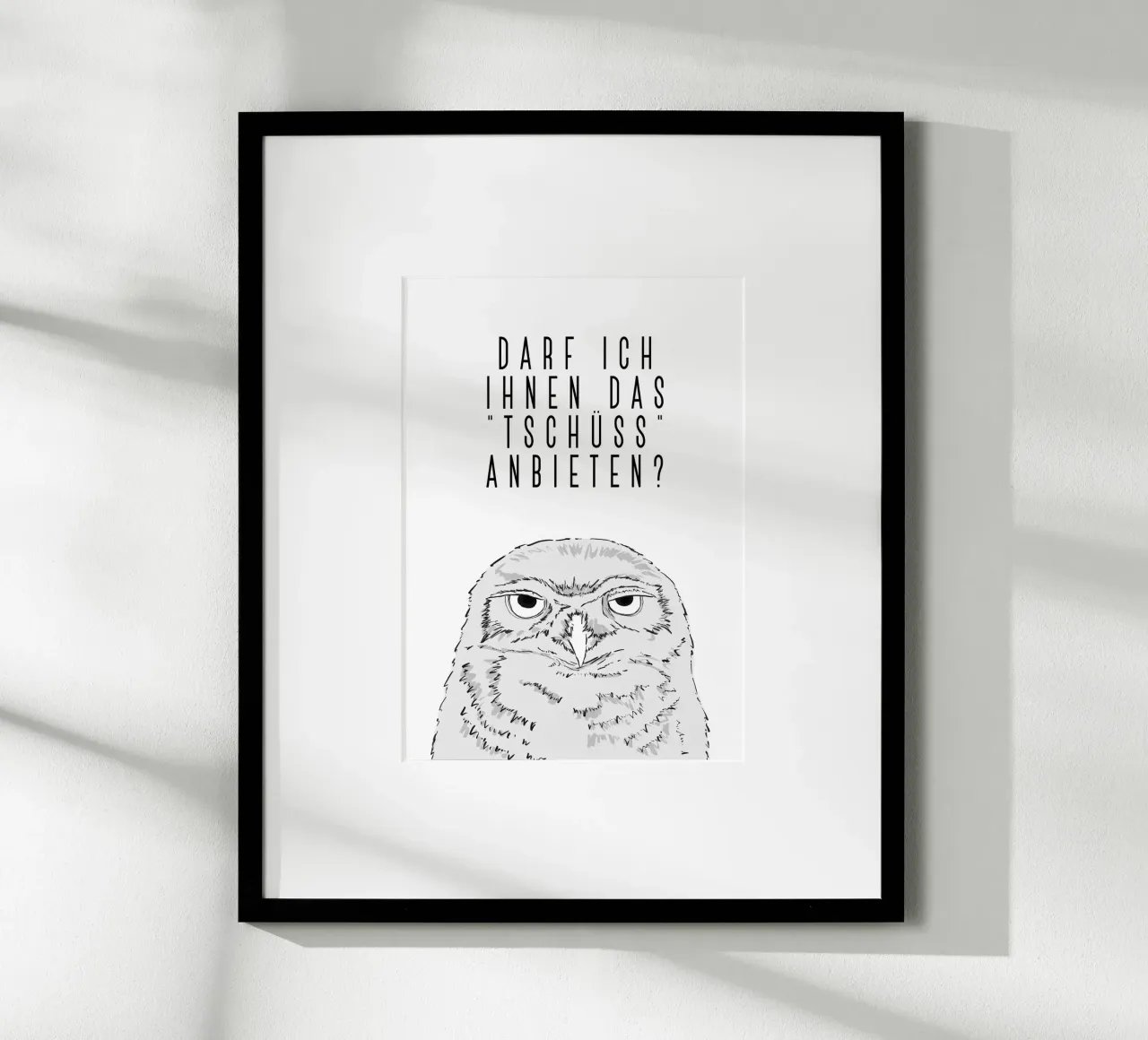 Tschüss - Grumpy owl carta hahnemühle da BAINAI