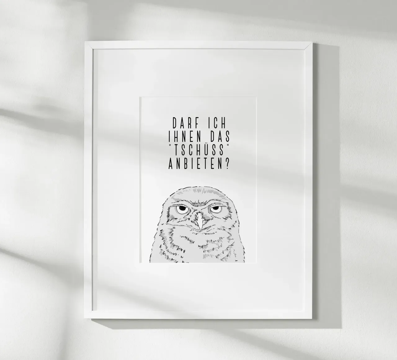 Tschüss - Grumpy owl carta hahnemühle da BAINAI