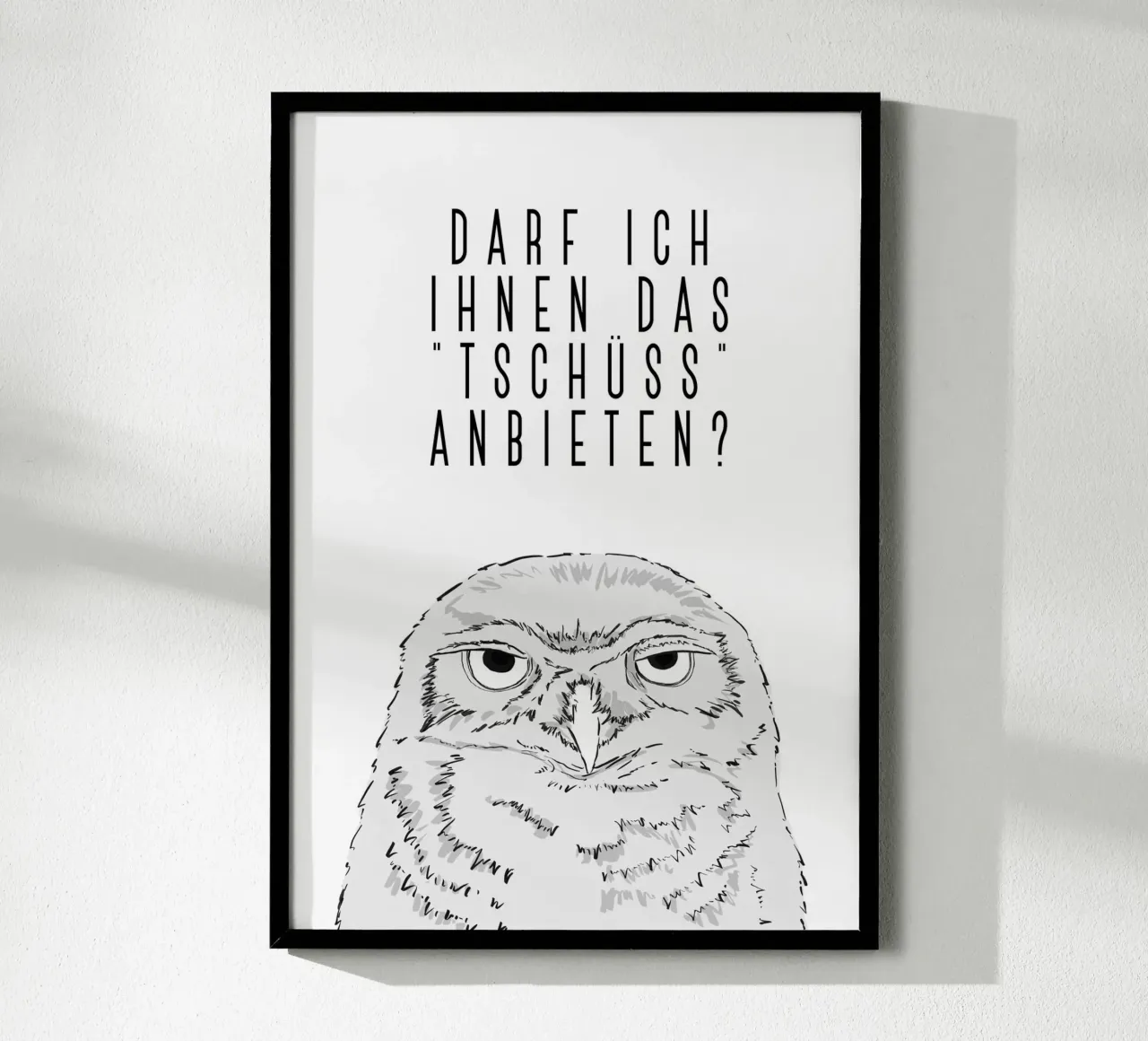 Tschüss - Grumpy owl carta hahnemühle da BAINAI