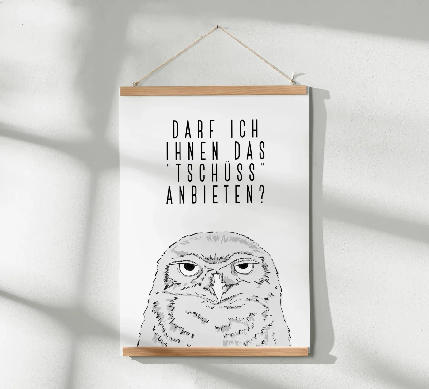 Tschüss - Grumpy owl poster da BAINAI