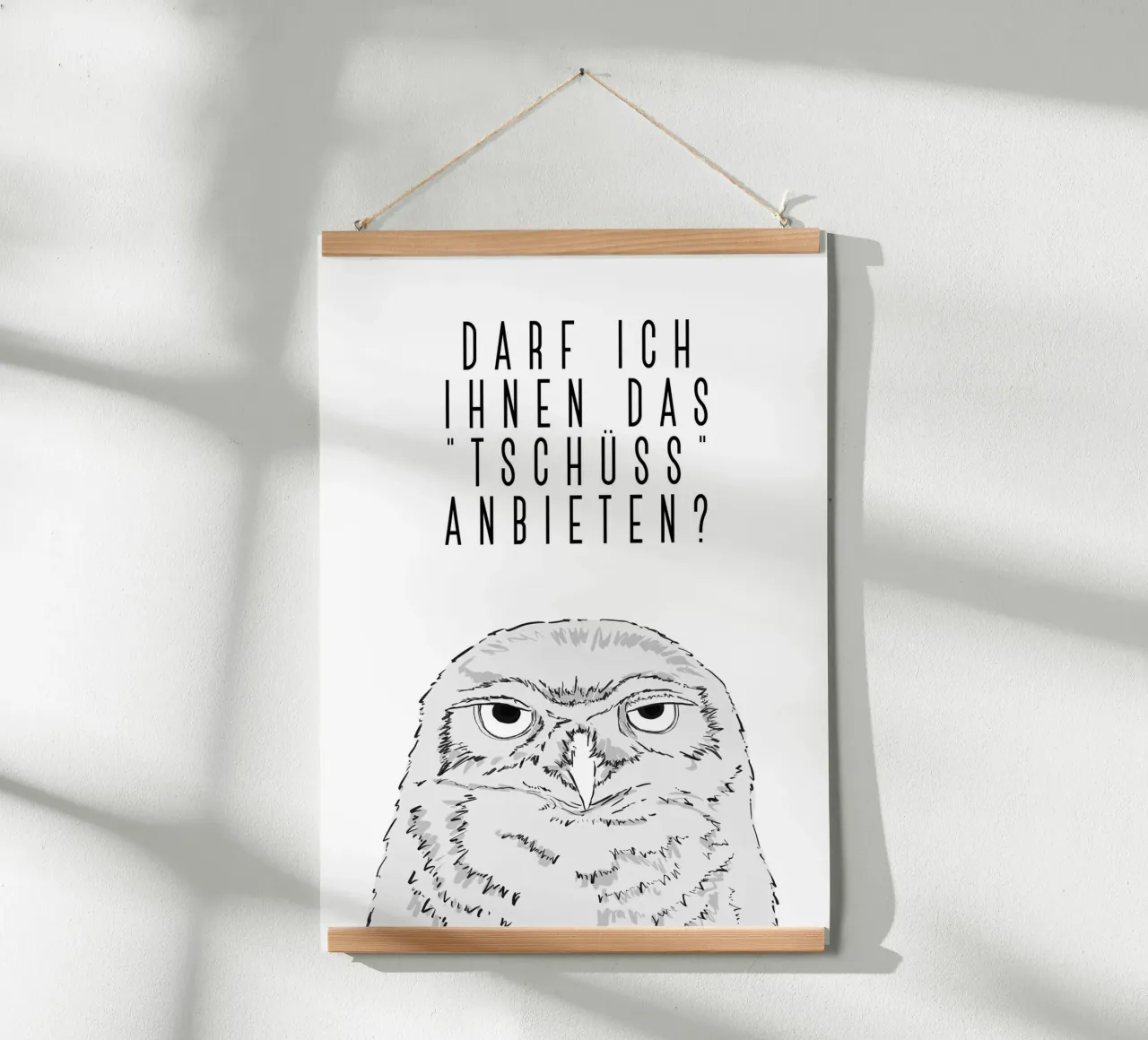 Tschüss - Grumpy owl poster da BAINAI