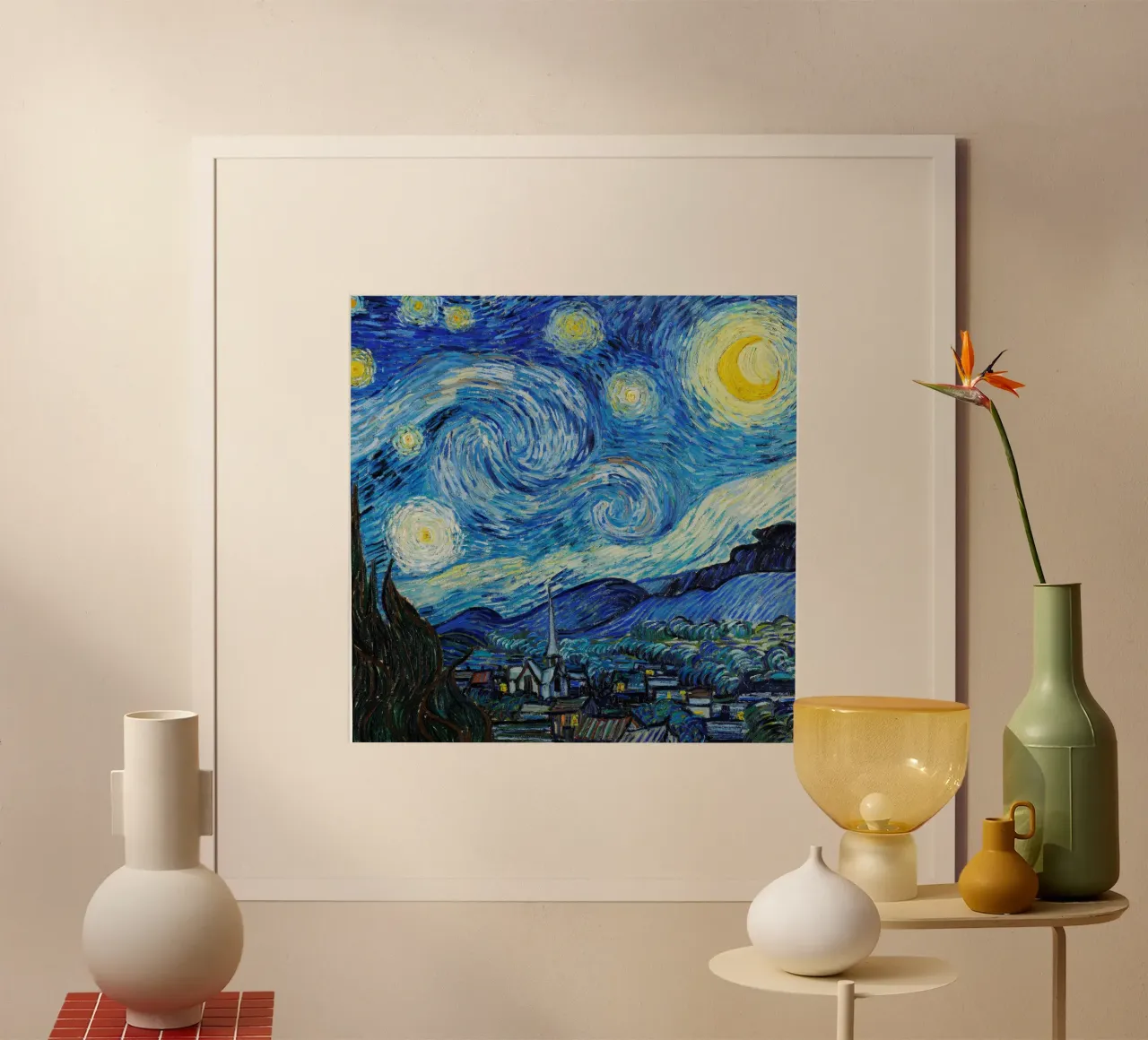 Starry Night poster con marco de aluminio de Vivi Nicolin