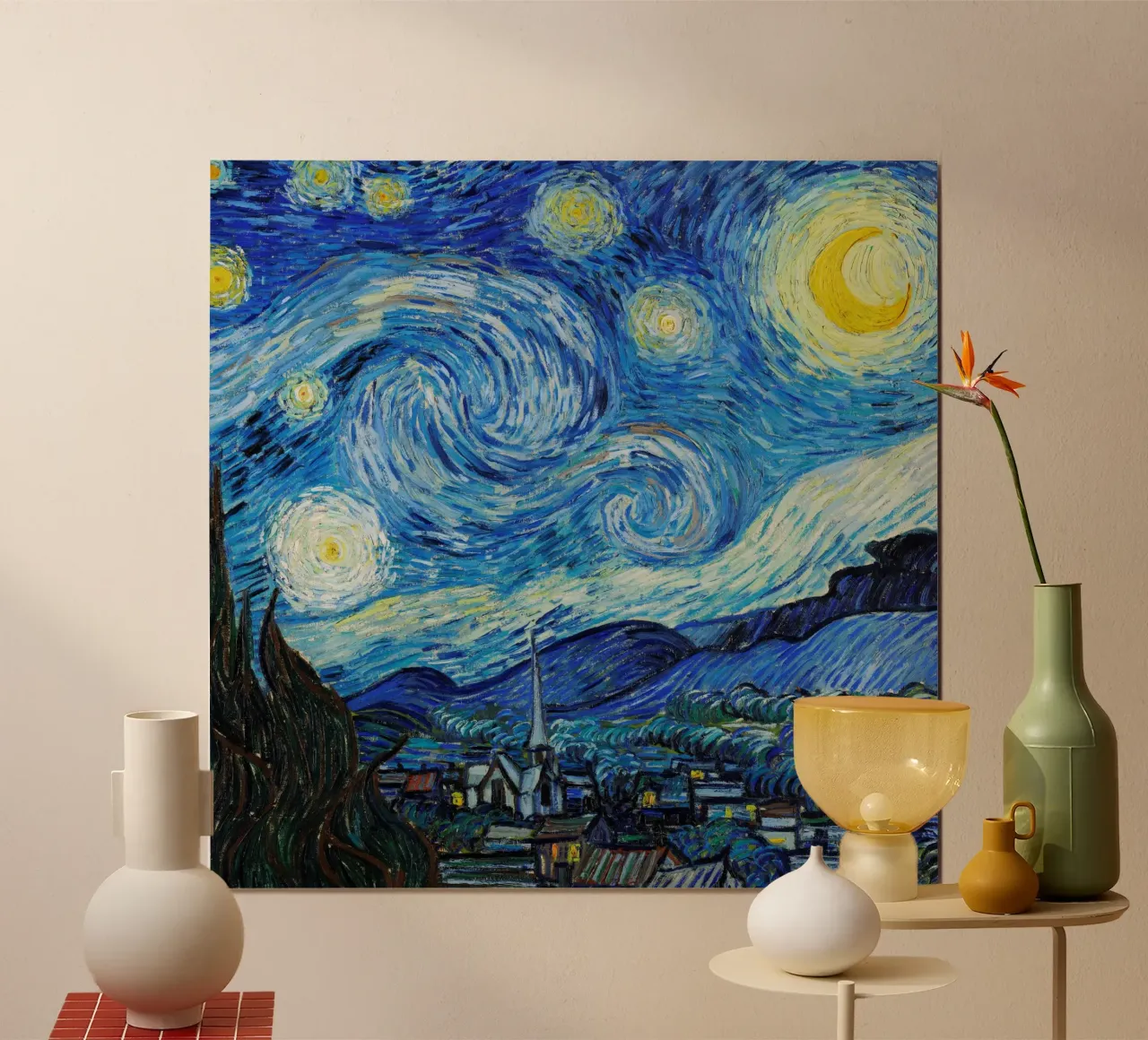 Starry Night poster con marco de aluminio de Vivi Nicolin