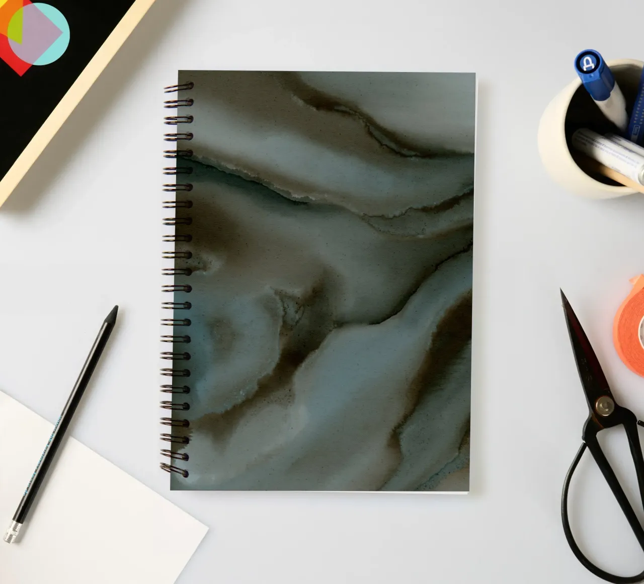 Wet Canvas 13 spiral notebook by Shatha Al Dafai